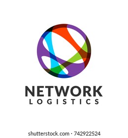 Network Logistic Company Vector Logo. Web, Digital, Speed, Marketing, Network Icon. Technology Logo. Technology Icon. Tech Logo. Network Icon. Communication, Union Sign.