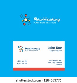 Network logo Design with business card template. Elegant corporate identity. - Vector