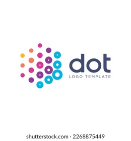 Network logo design. Connect vector logo template. Dot vector icon.