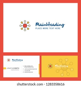 Network Logo design with Tagline & Front and Back Busienss Card Template. Vector Creative Design