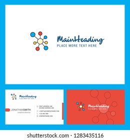 Network Logo design with Tagline & Front and Back Busienss Card Template. Vector Creative Design
