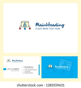 Network Logo design with Tagline & Front and Back Busienss Card Template. Vector Creative Design