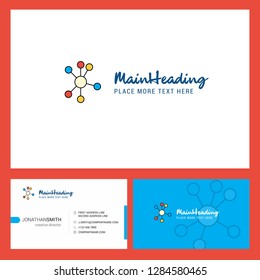 network  Logo design with Tagline & Front and Back Busienss Card Template. Vector Creative Design