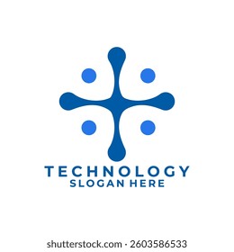 Network logo design vector. Abstract Technology logo design vector template