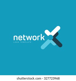 Network logo. Digital logo. Company network logo. Vector color logo