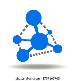 Network Logo. Social Media Networking Icon Vector. Connection Communication Sign.