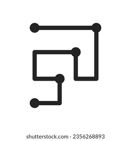 Plantilla de logotipo de red Aislada. Identidad de marca. Gráfico de vectores de resumen de iconos