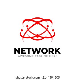 Network logo vector, Network combination circle creative design concept
