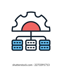 Network Management icon in vector. Logotype
