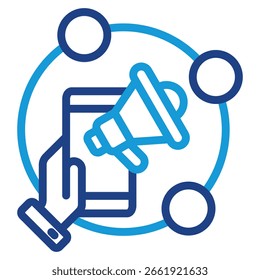 Elemento de icono de marketing de red para diseño