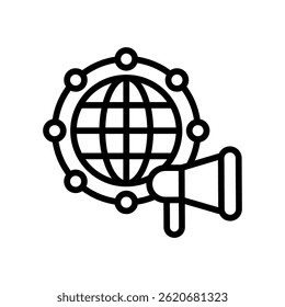 Network Marketing Icon Line Vector Illustration
