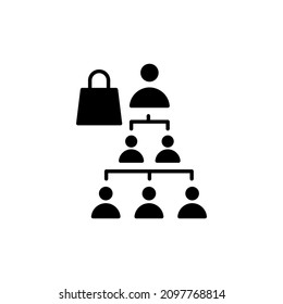 icono de marketing de red en vector. Logotipo