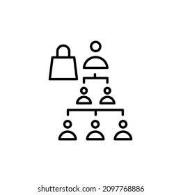 network marketing icon in vector. Logotype