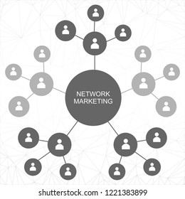 Network marketing infographic. Vector graphic illustration for advertising.