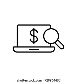 network marketing symbol line black icon