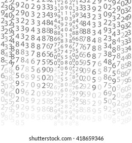 Network matrix coding program white row order concept code vector encoding algorithm cyberspace symbol tech binary stream data light element digital numerical typography black vertical technology gray