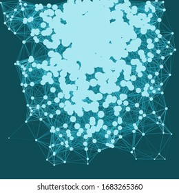 Network Mesh Procedural Art background illustration