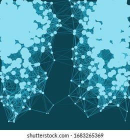 Network Mesh Procedural Art background illustration