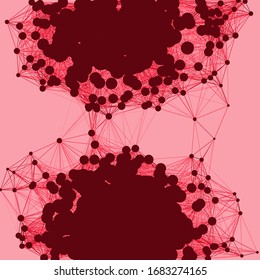 Network Mesh Procedural Art background illustration