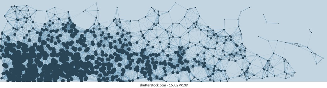 Network Mesh Procedural Art background illustration