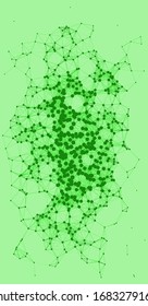 Network Mesh Procedural Art background illustration