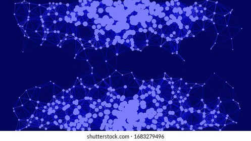 Network Mesh Procedural Art background illustration