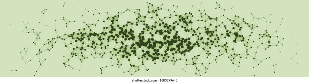 Network Mesh Procedural Art background illustration