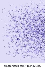 Network Mesh Procedural Art background illustration