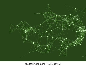 Network Mesh Procedural Art background illustration