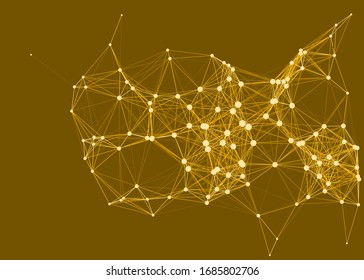 Network Mesh Procedural Art background illustration