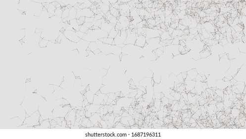 Network Mesh Random Procedural Art background illustration