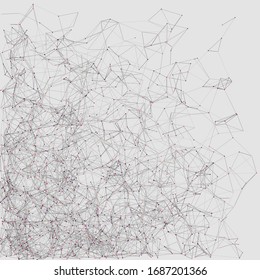 Network Mesh Random Procedural Art background illustration