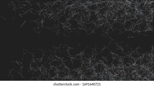 Ilustración de fondo de arte procesal aleatorio de malla de red