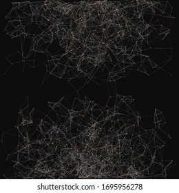 Network Mesh Random Procedural Art background illustration