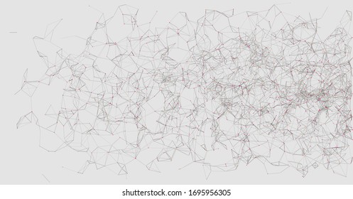 Network Mesh Random Procedural Art background illustration