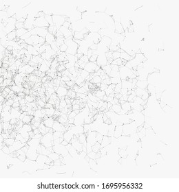 Network Mesh Random Procedural Art background illustration