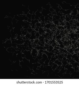 Network Mesh Random Procedural Art background illustration