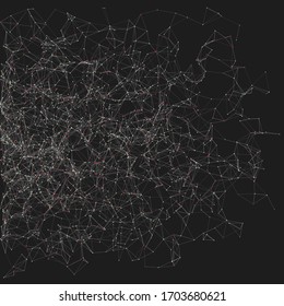 Network Mesh Random Procedural Art background illustration