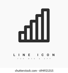 Network minimal vector icon. Signal flat line icon for websites and mobile minimalistic flat design.