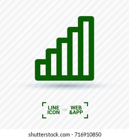 Network minimal vector icon. Signal flat line icon for websites and mobile minimalistic flat design.