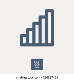 Network minimal vector icon. Signal flat line icon for websites and mobile minimalistic flat design.