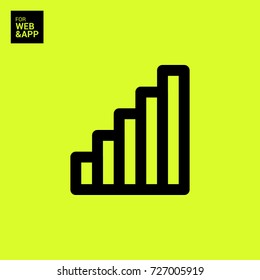 Network minimal vector icon. Signal flat line icon for websites and mobile minimalistic flat design.