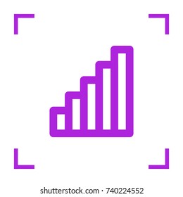 Network minimal vector icon. Signal flat line icon for websites and mobile minimalistic flat design.
