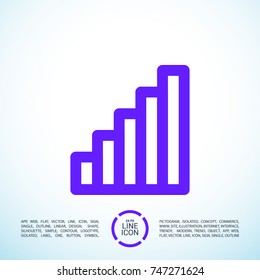 Network minimal vector icon. Signal flat line icon for websites and mobile minimalistic flat design.