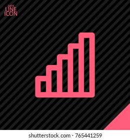 Network minimal vector icon. Signal flat line icon for websites and mobile minimalistic flat design.