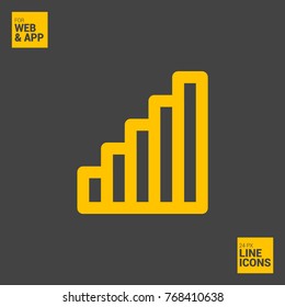 Network minimal vector icon. Signal flat line icon for websites and mobile minimalistic flat design.