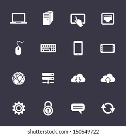 Network and mobile devices. Network connections icons