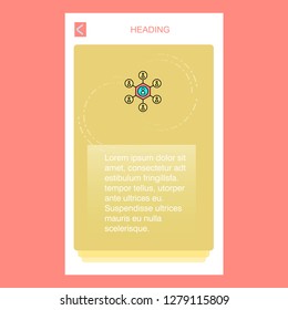 Network mobile vertical banner design design. Vector