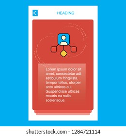 Network mobile vertical banner design design. Vector