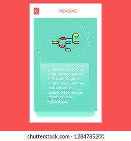 Network mobile vertical banner design design. Vector